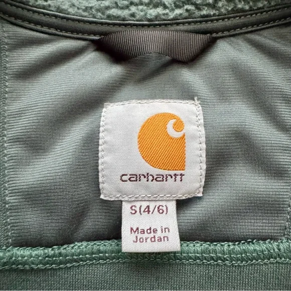 Carhartt Women's High Pile Sherpa Fleece Full Zip Jacket Blue Green Teal Size S - Picture 7 of 16